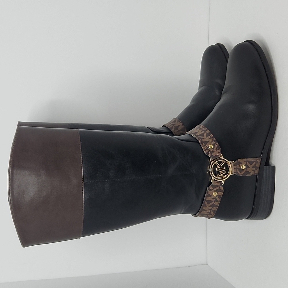 Michael Kors Finley Branson logo detail, tall shaft boots.